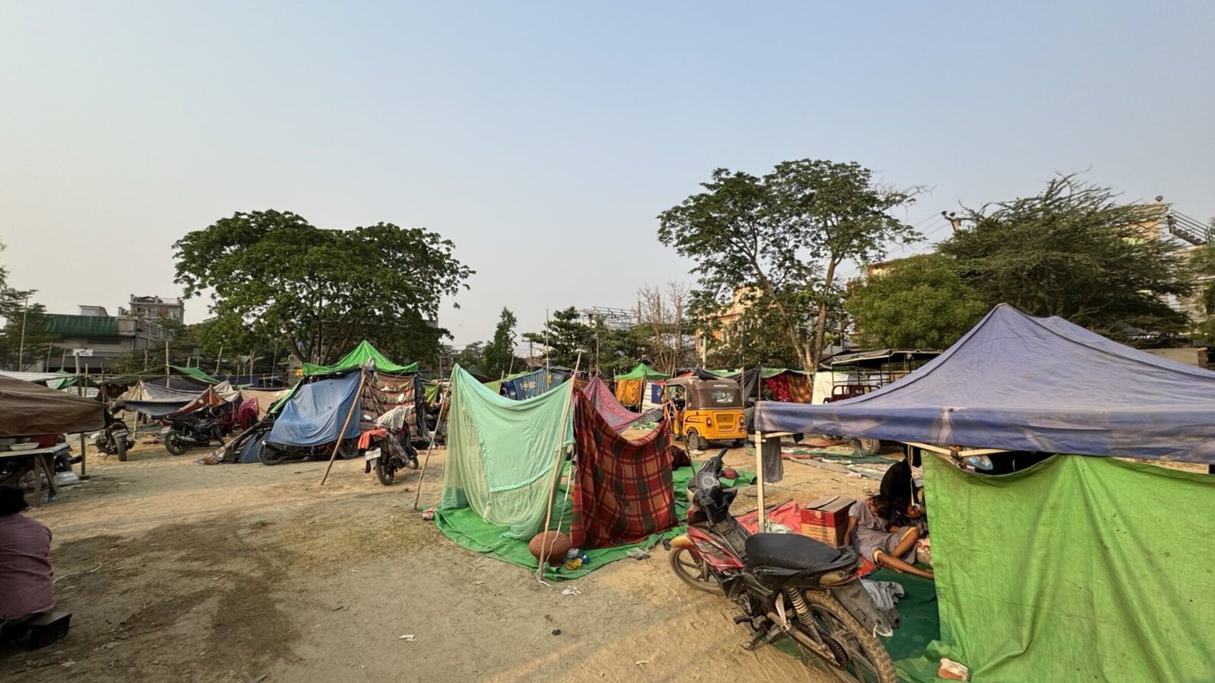 Emergency shelters in Sagaing after the severe earthquake