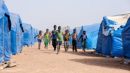 Refugee children in Burkian Faso