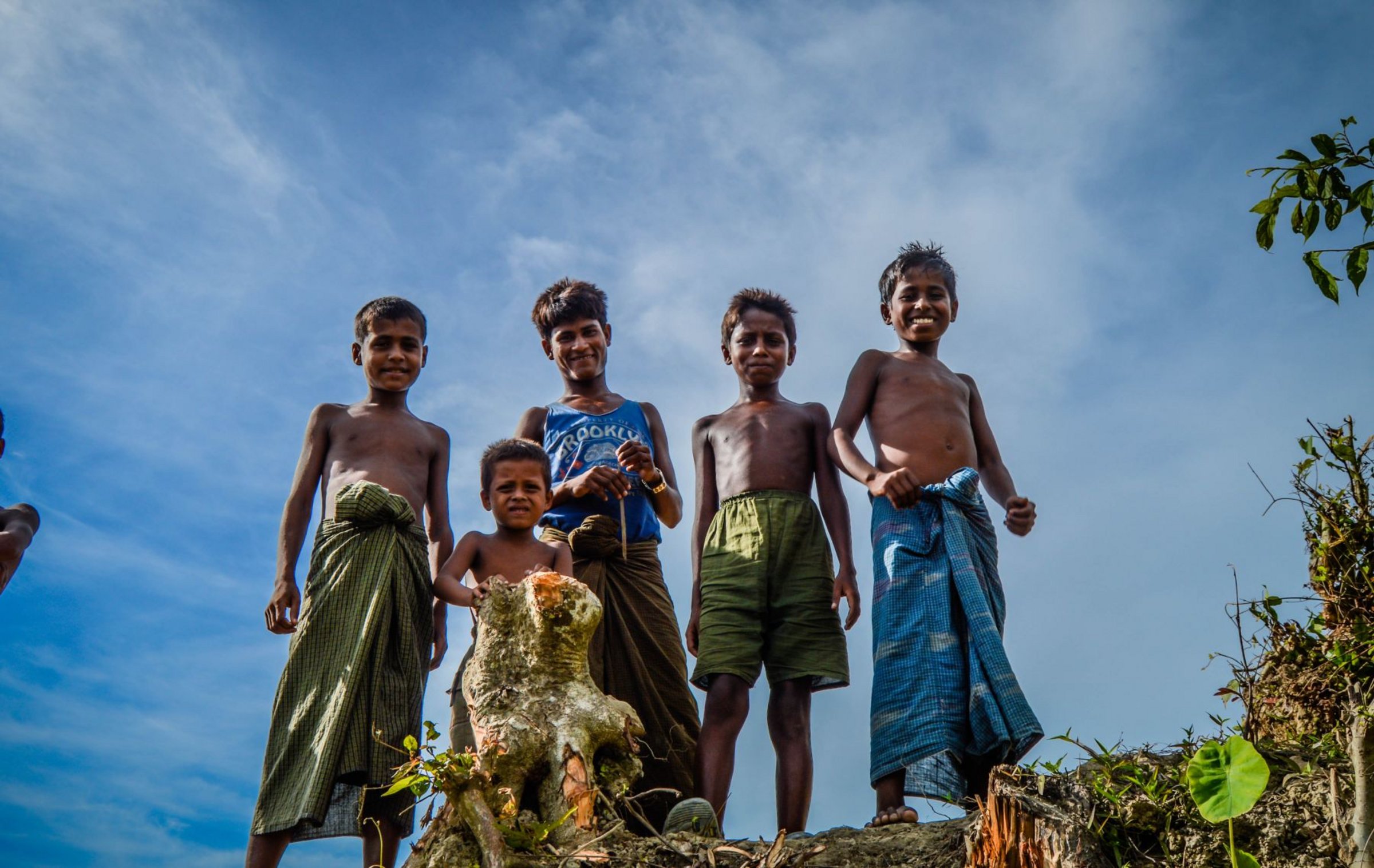 Rohingya Kinder im Flüchtlingslager
