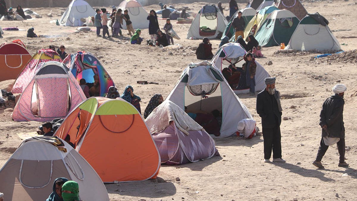 A tent camp near the Afghan city of Herat