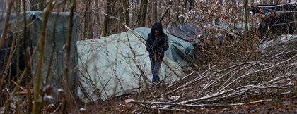 Zahlreiche Geflüchtete leben in den Wäldern an der bosnischen Grenze.