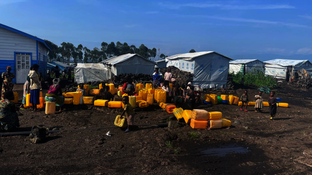 Reception of a refugee camp in Congo
