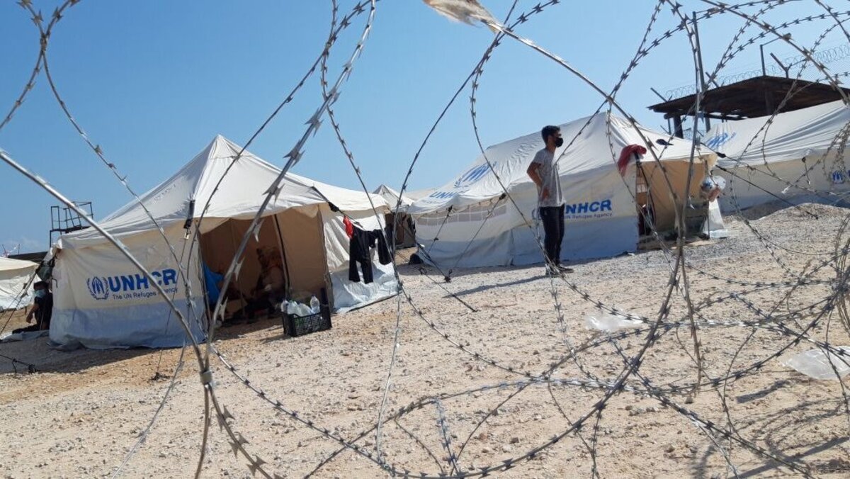 Blick ins Flüchtlingslager Kara Tepe in Griechenland