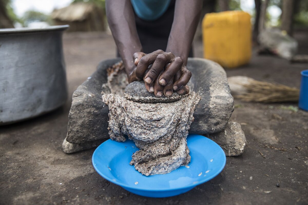 Zubereitung von Essen im Südsudan