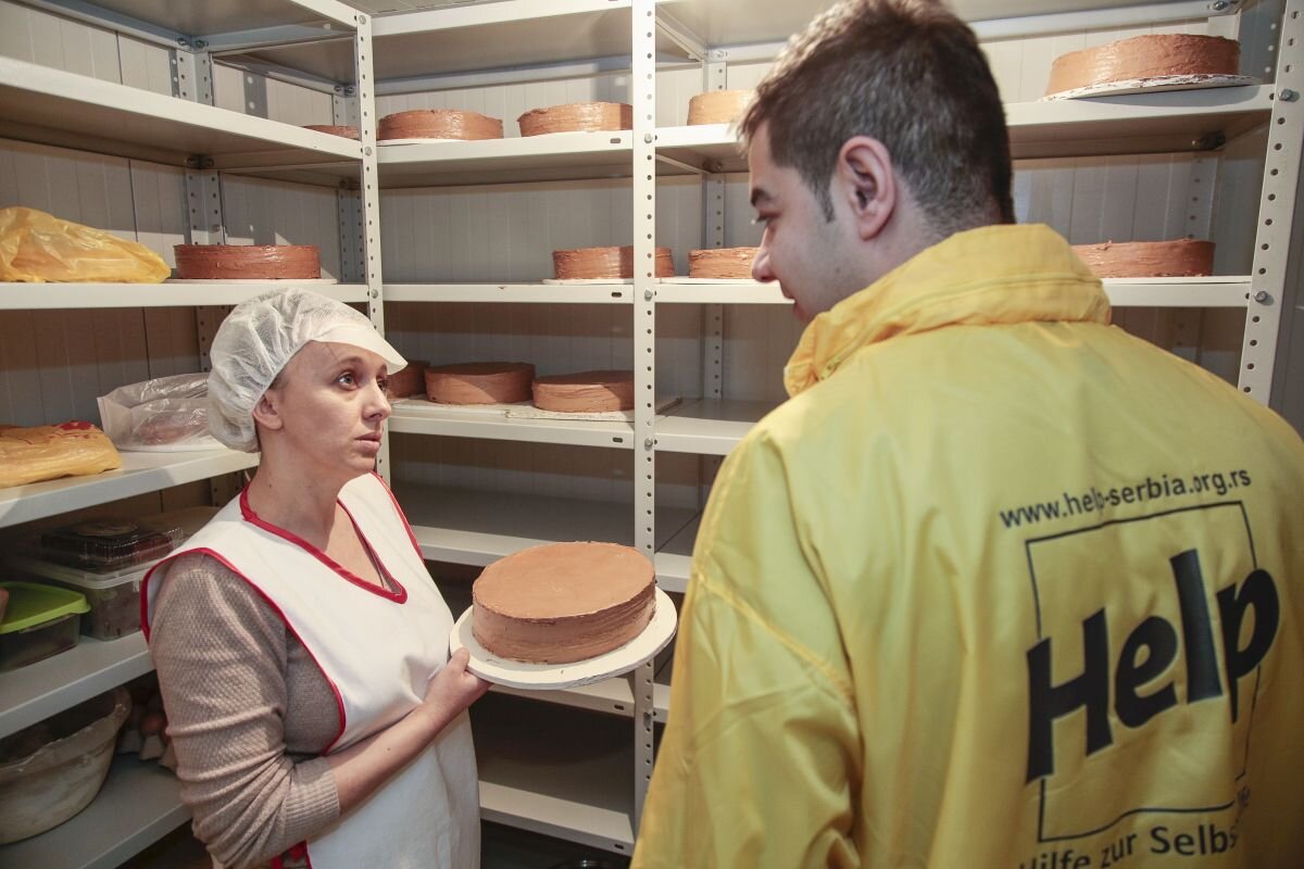 Konditorei in Serbien, unterstützt durch Help