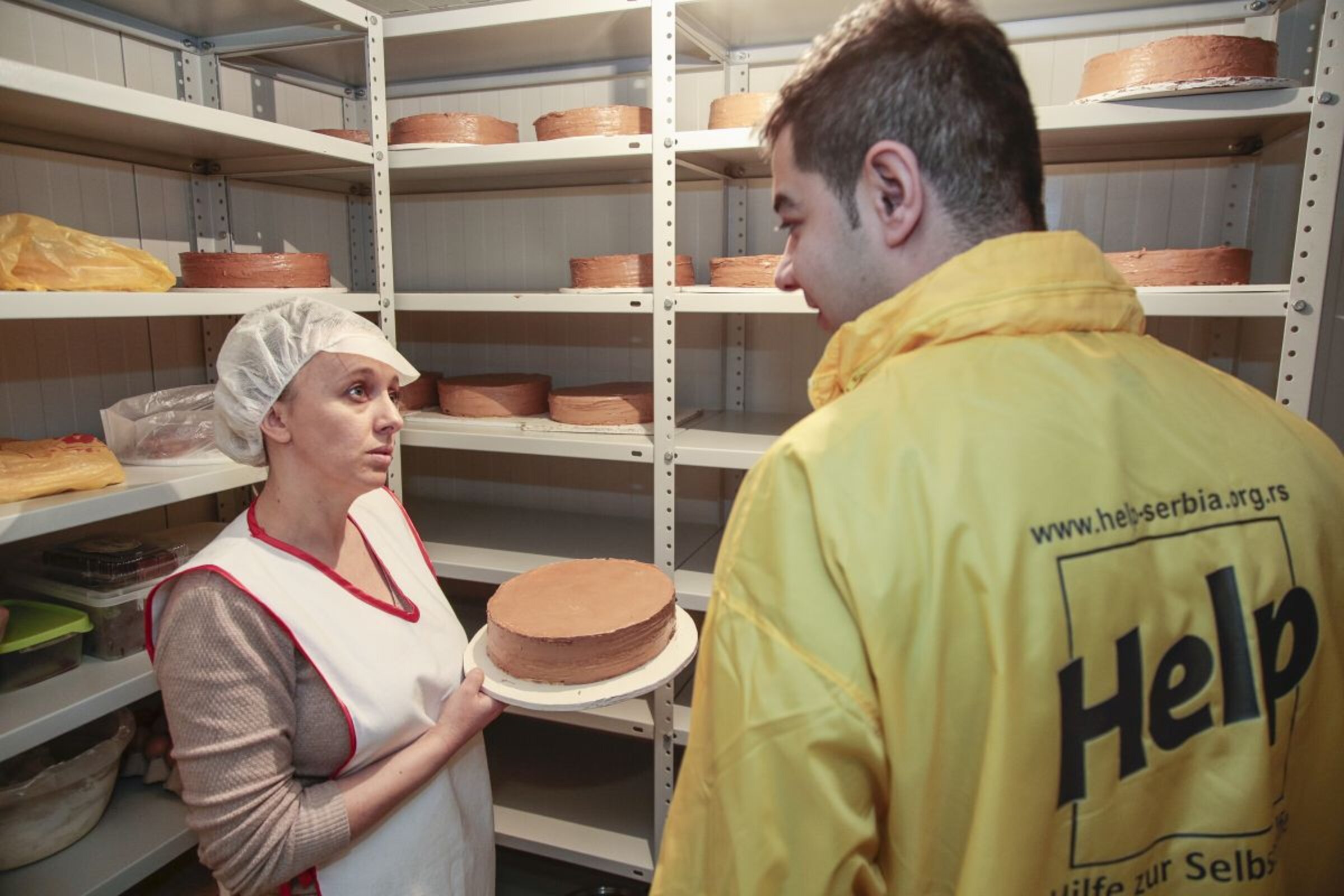 Konditorei in Serbien, unterstützt durch Help