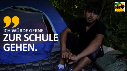 Geflüchteter junger Mann in Bosnien