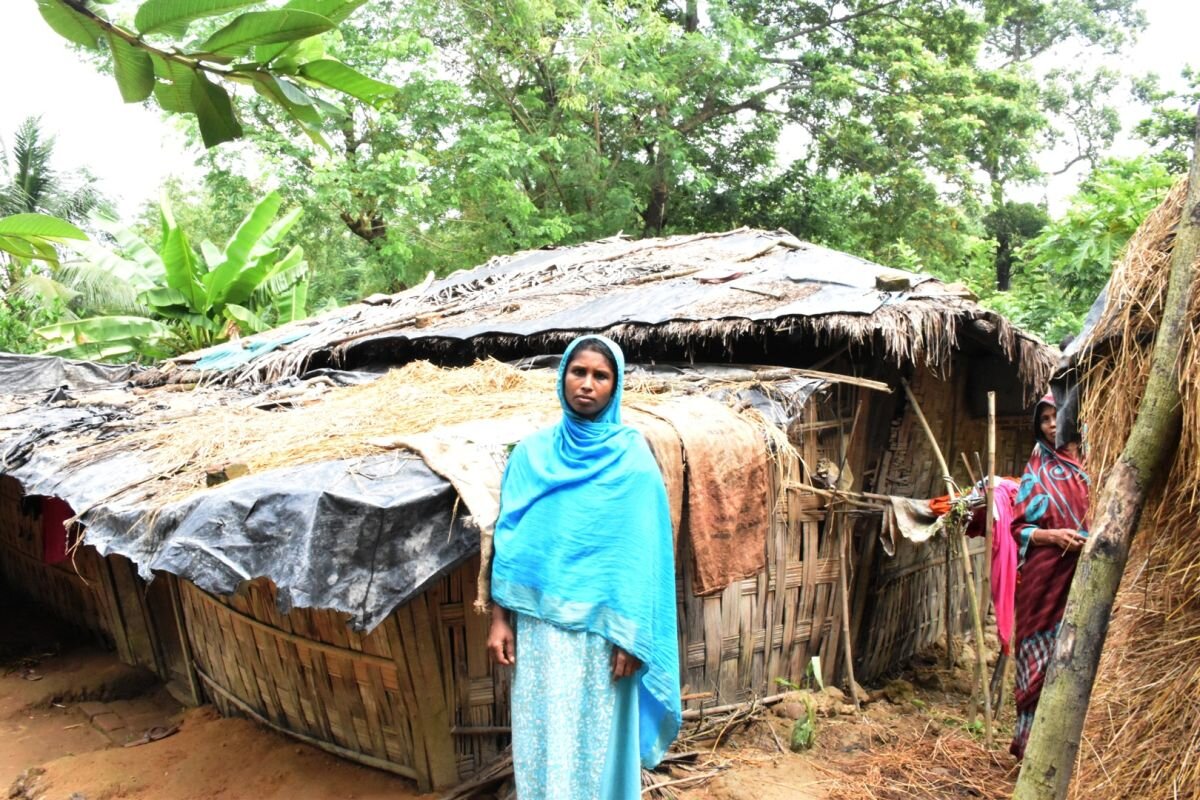 Spenden Bangladesch: Munnis Haus vor dem Neubau