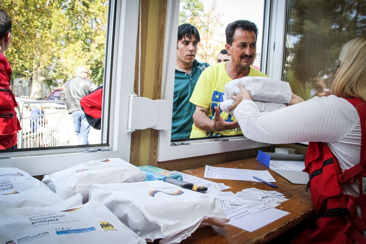 Serbien Fluechtlinge in Belgrad