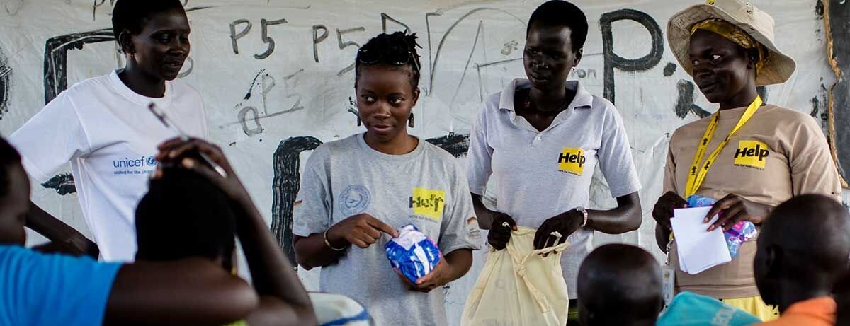Spenden Periode: Aufklärung über Menstruation