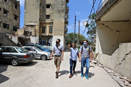  Begutachtung der Schäden in Beirut