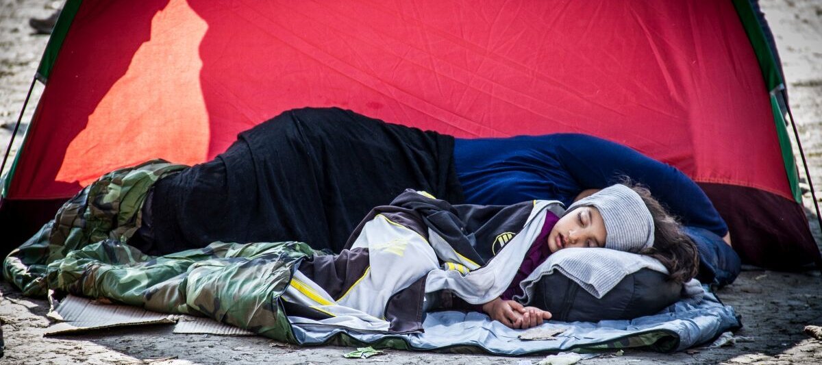 Flüchtlingscamp in Belgrad Serbien