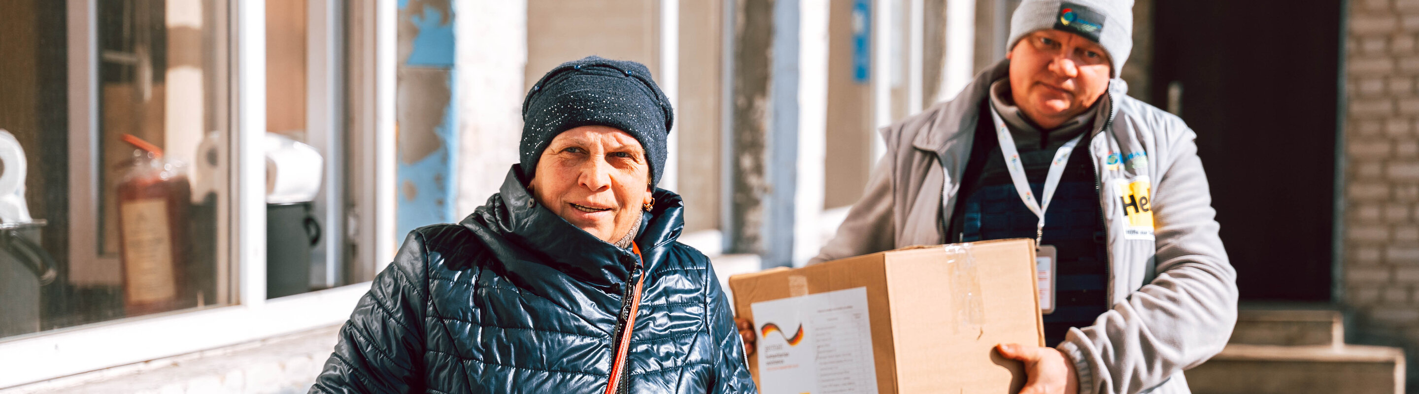 Help-Partnerorganisation Avalyst in der Ukraine verteilt Hygieneartikel