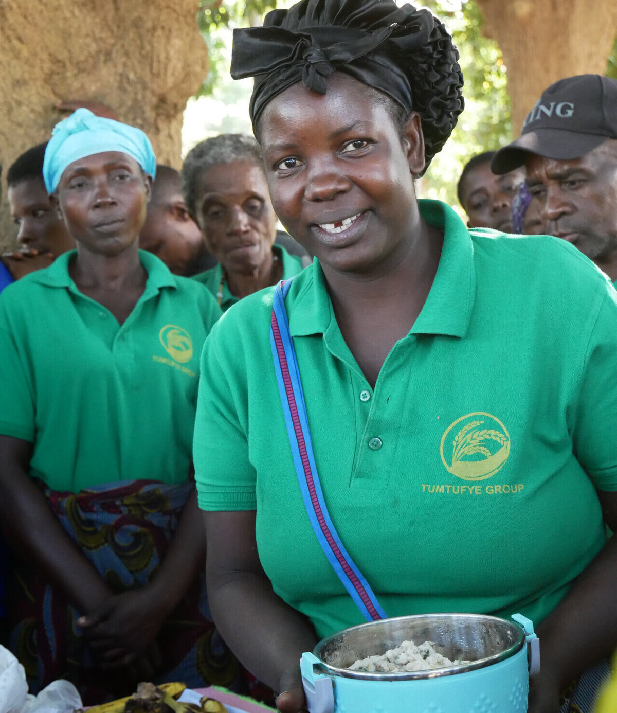 A woman from Malawi conducts a food training programme