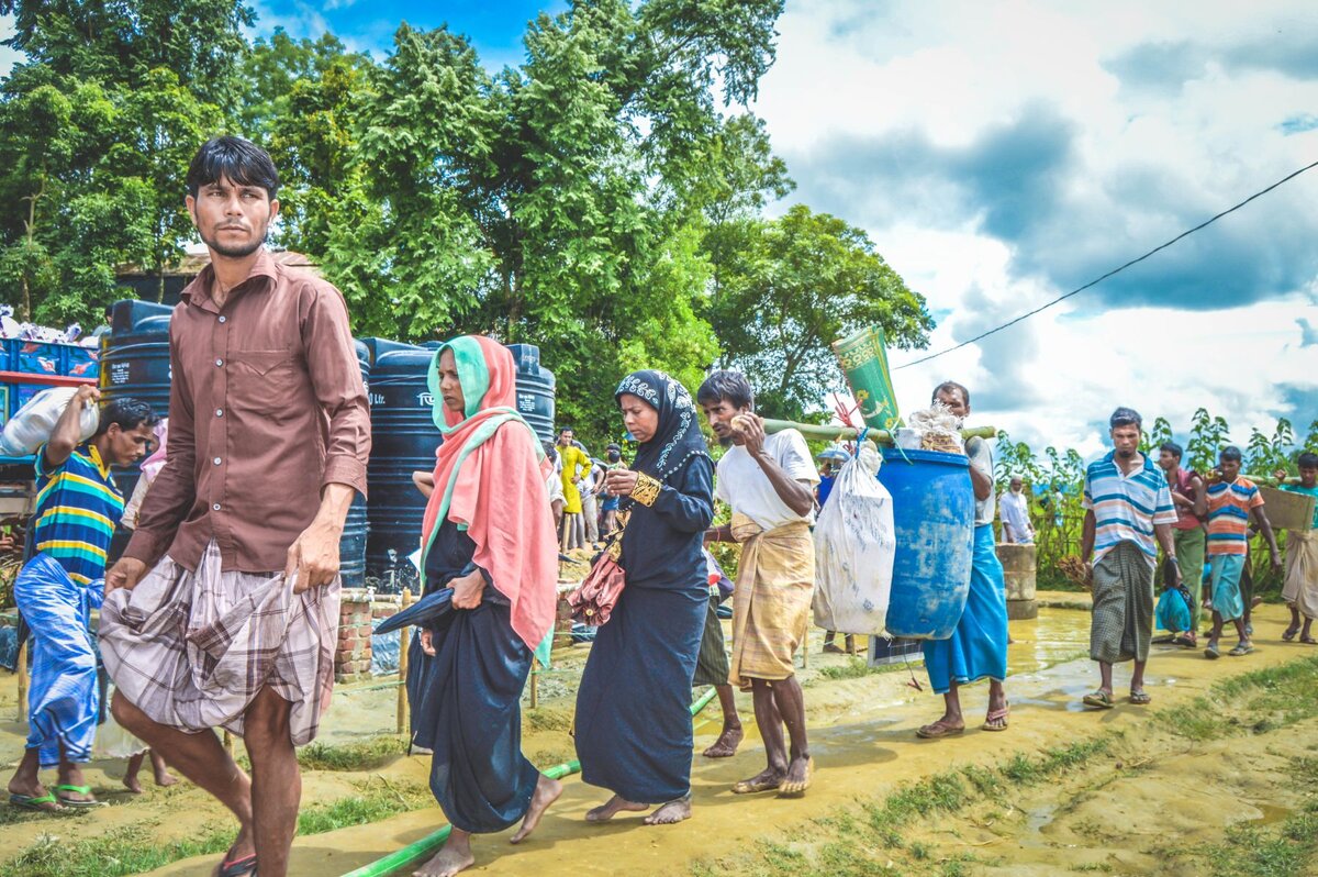 Rohingya auf der Flucht