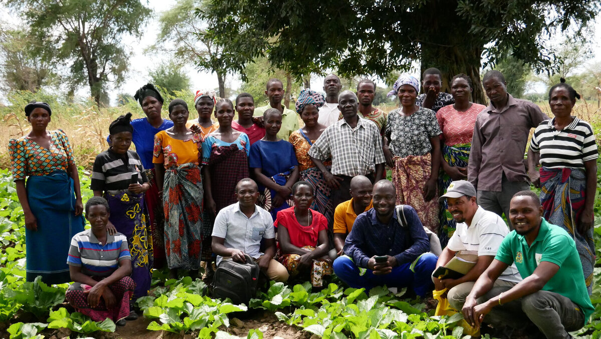 Landwirtschaftskooperative in Malawi Gruppenfoto einer Landwirtschaftskooperative in Malawi