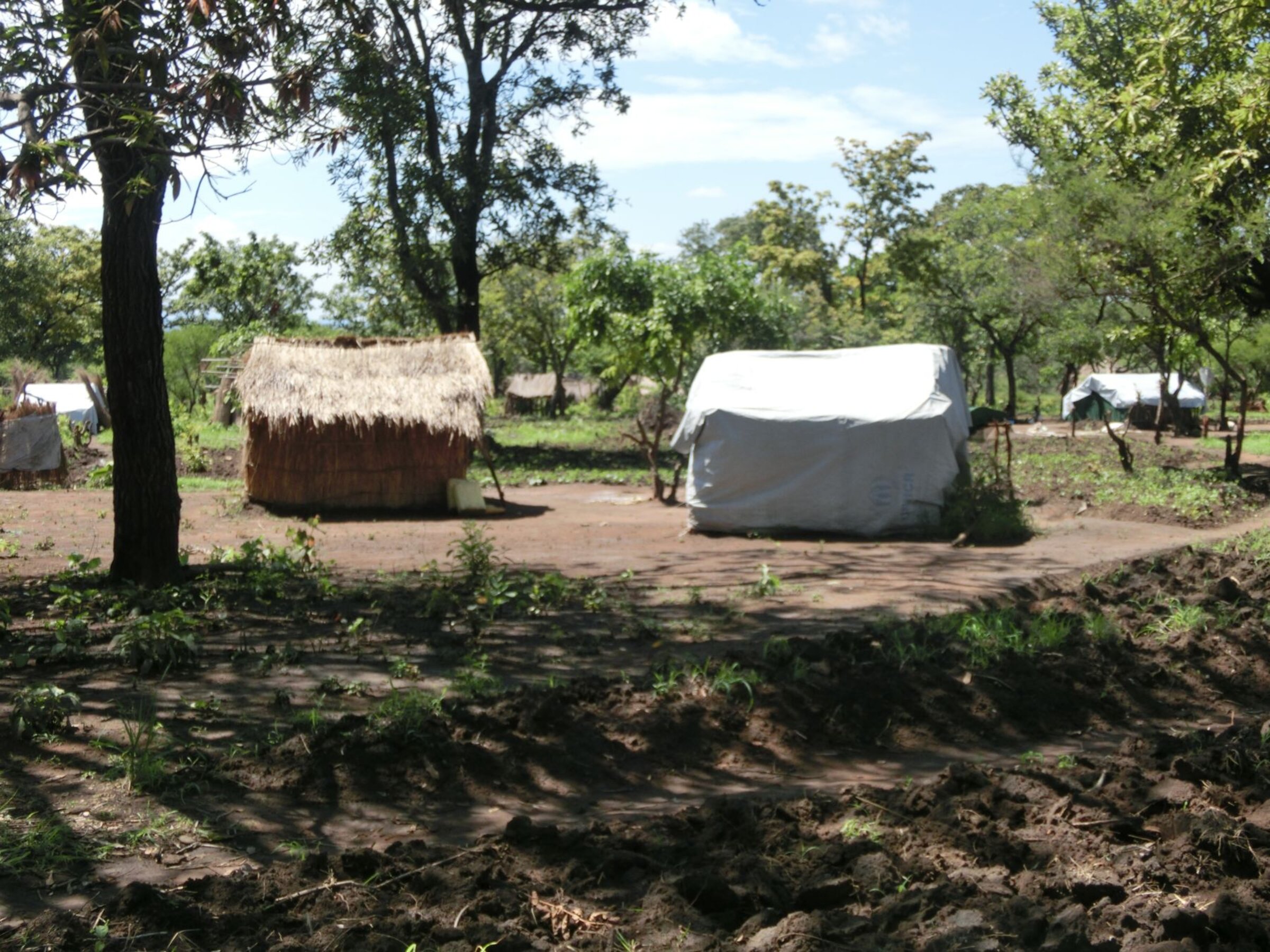 Notunterkünfte im Südsudan