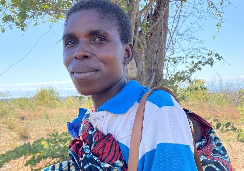 Eine Kleinbäuerin aus Malawi