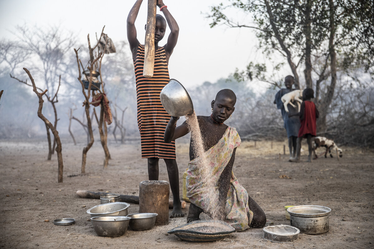 Rinderhirten im Südsudan
