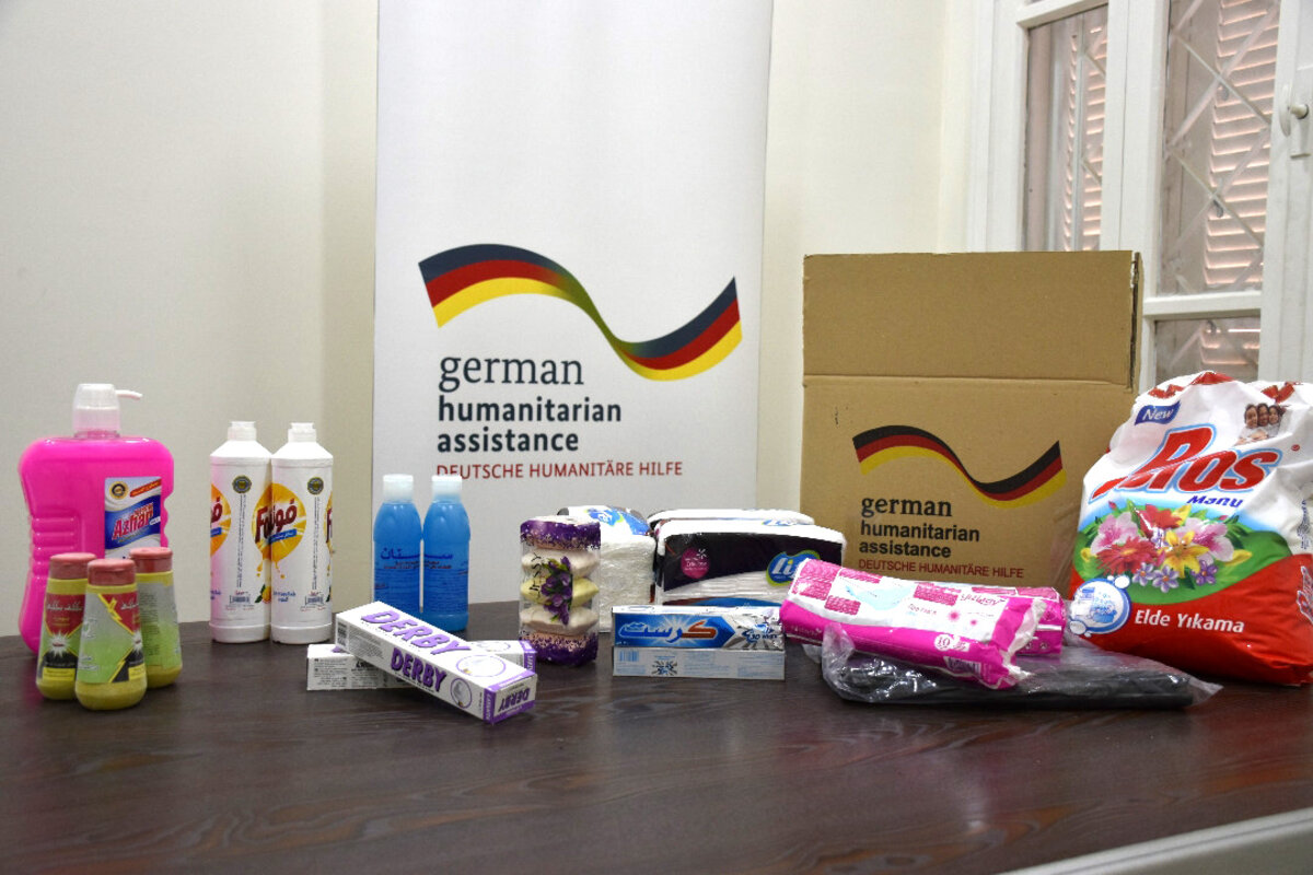 Inhalt der Hygiene-Hilfspakete für Syrien