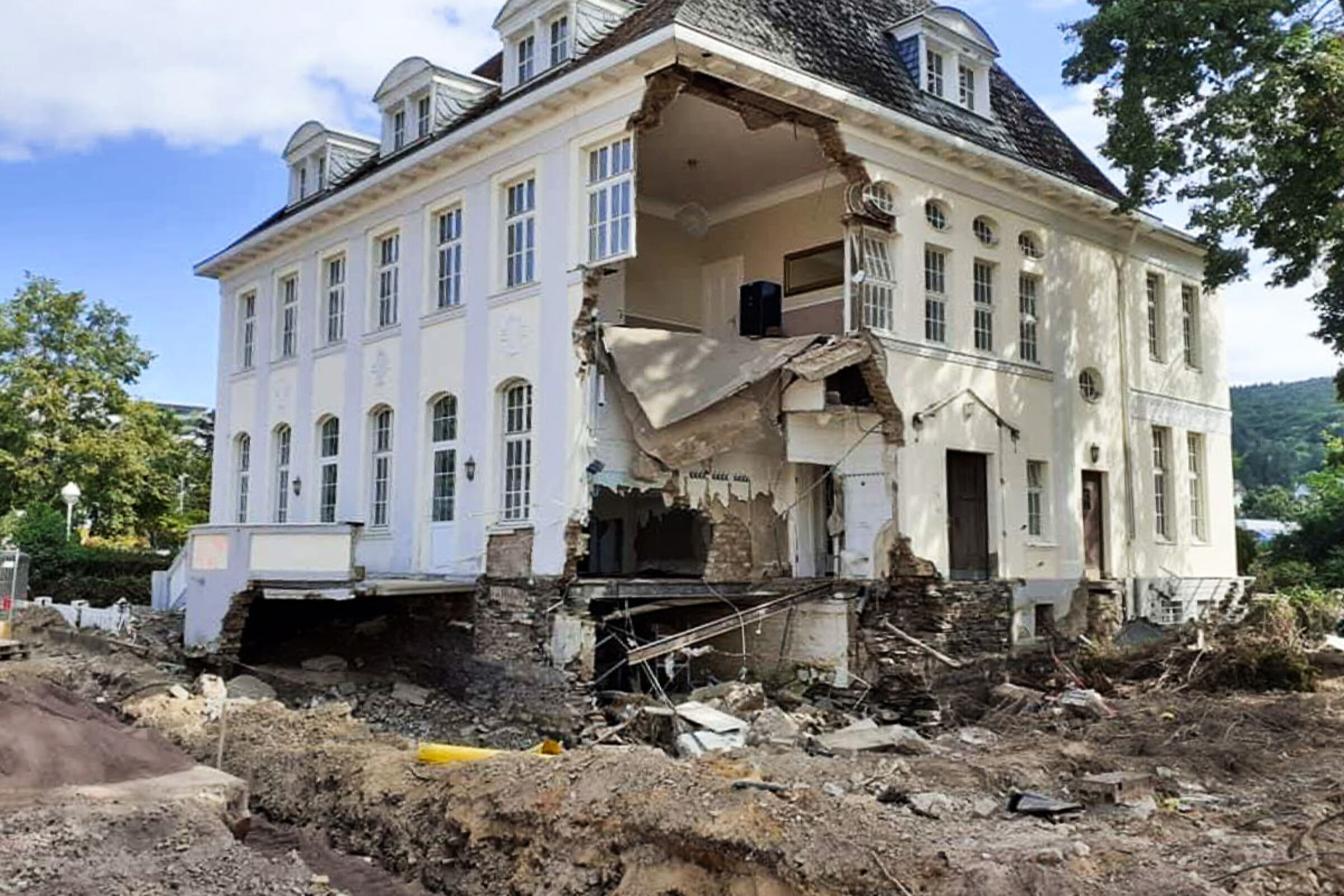Das Vereinslager vom "Bunter Kreis Rheinland e.V." wurde durch das Hochwasser stark beschädigt,
