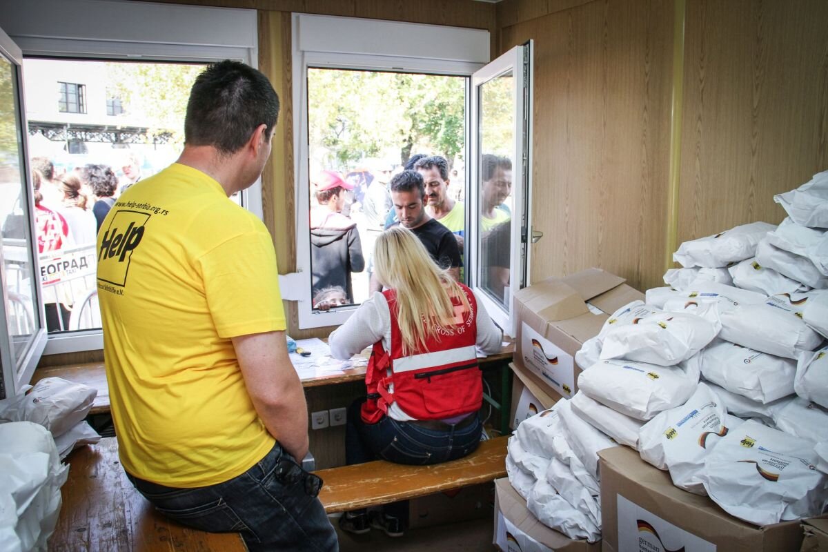 Hilfsgüter für Flüchtlinge in Serbien Hilfsgüter für Flüchtlinge in Serbien