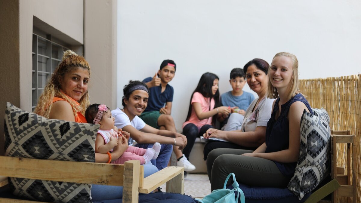 Flüchtlinge im Mosaico Haus von Help in Athen