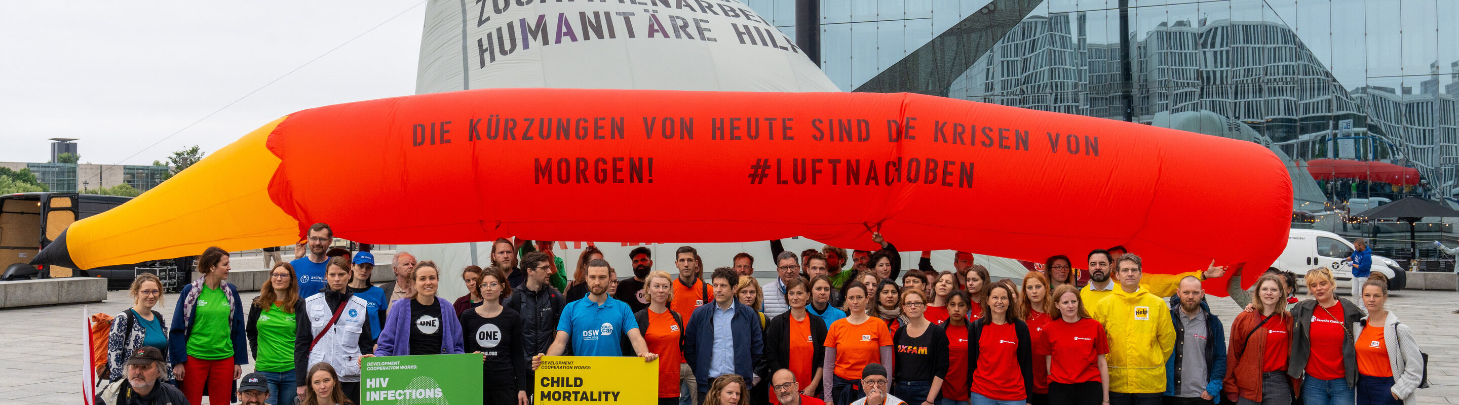 Protestaktion luftnachoben Berlin
