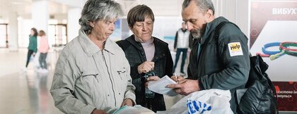 Verteilung von Hygieneartikeln