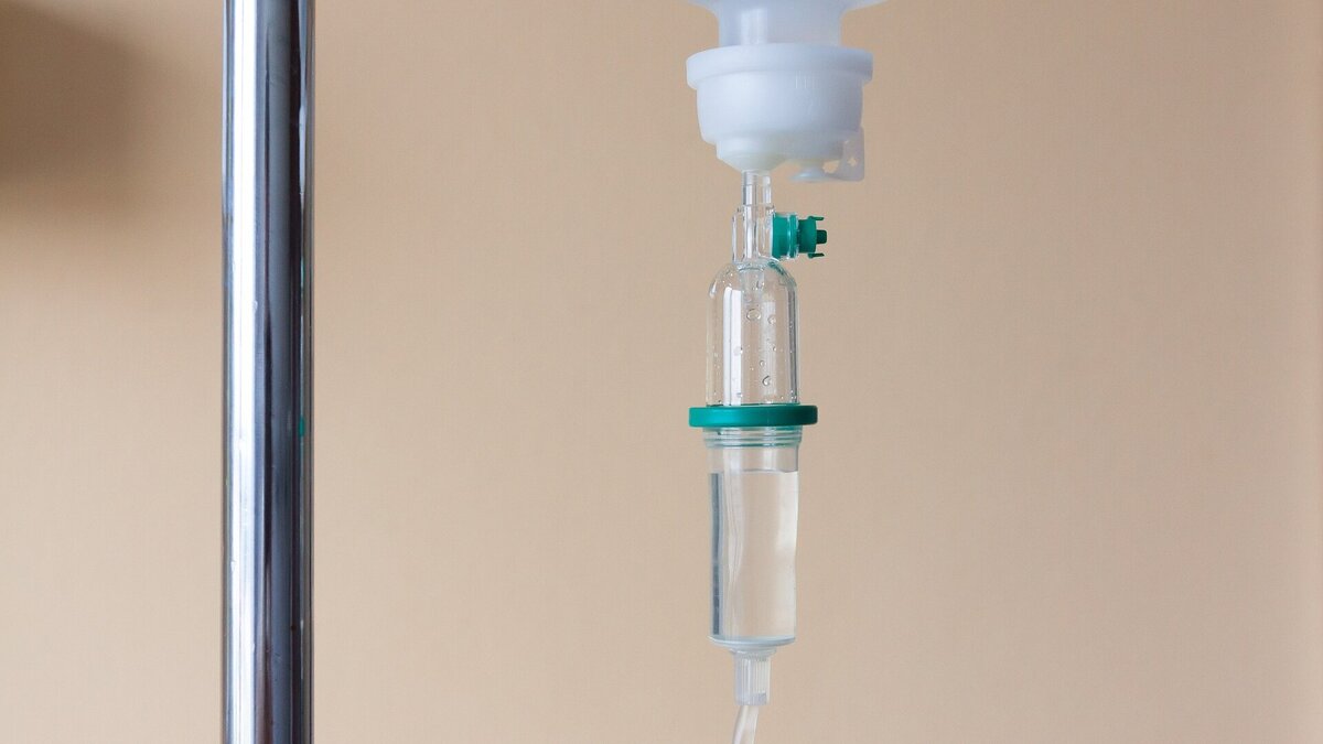 Nahaufnahme einer Infusion