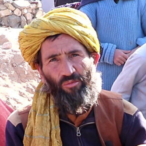 Eine Familie in einem Flüchtlingslager in Afghanistan