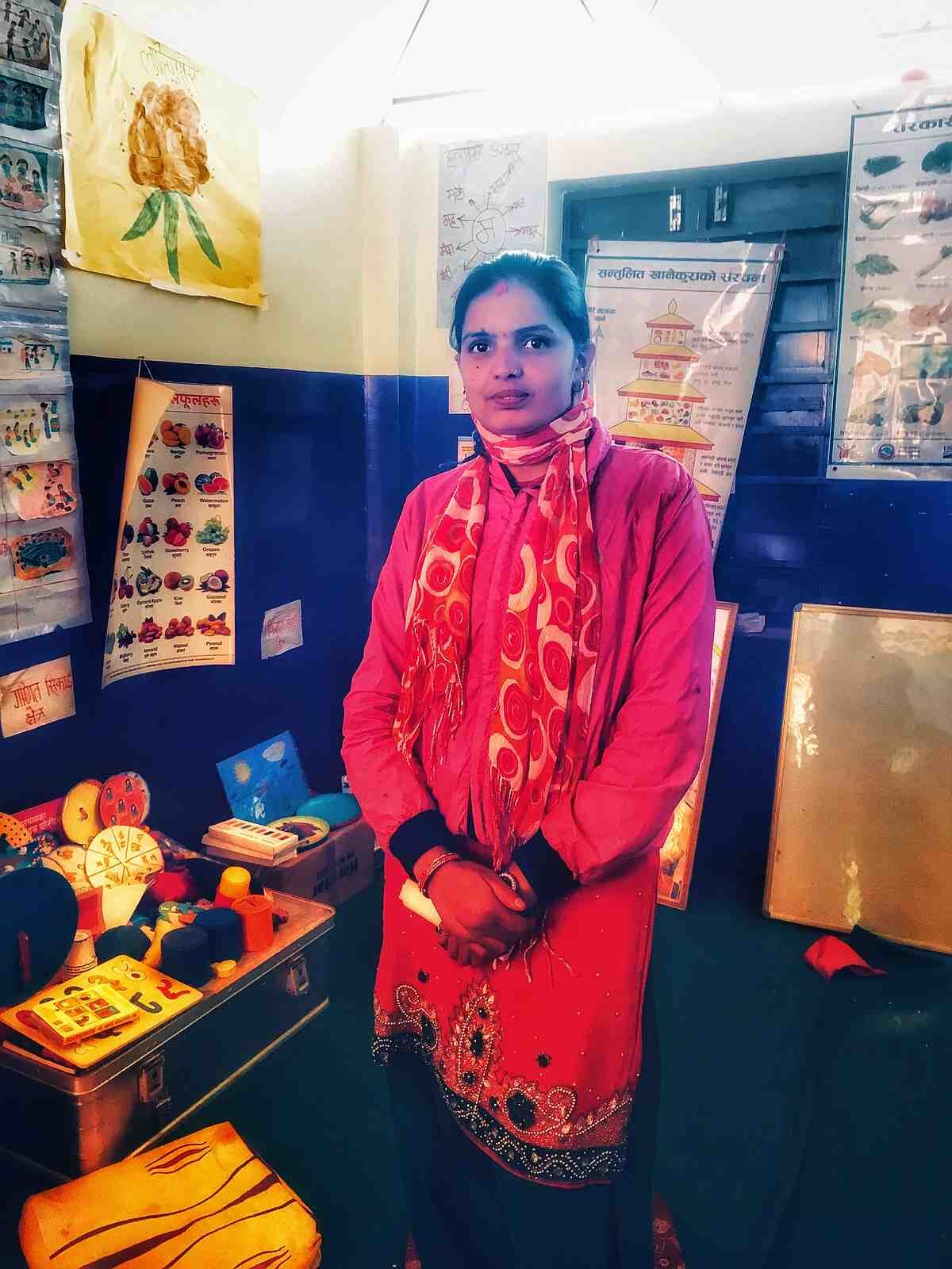 Anjana Dhungel, Vorschullehrerin in Nepal